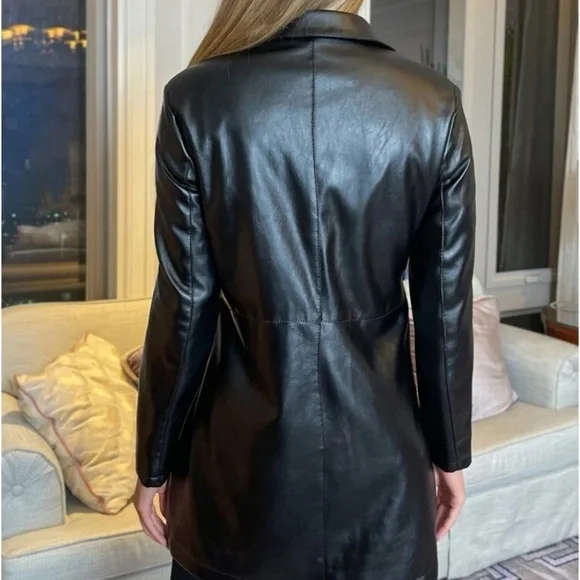 New faux leather button down jacket - Picture 6 of 8